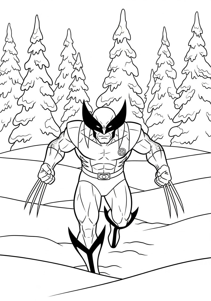 free Wolverine coloring page