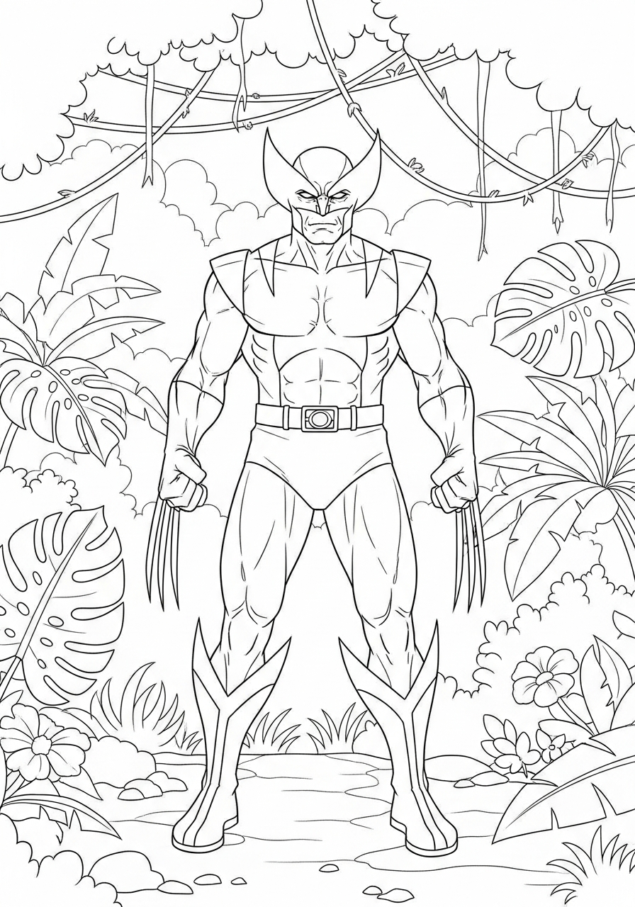 Wolverine coloring pages free