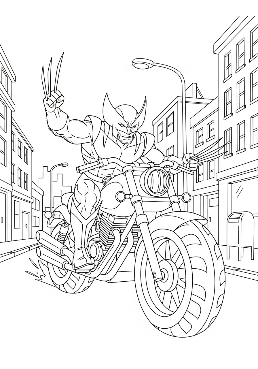 Wolverine coloring pages for girls 1