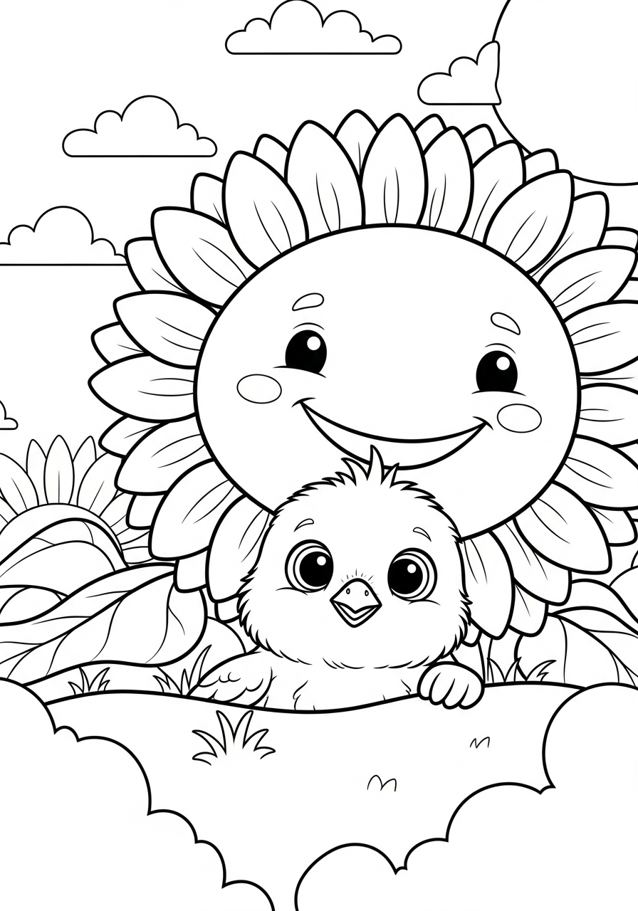 baby chick coloring pages free