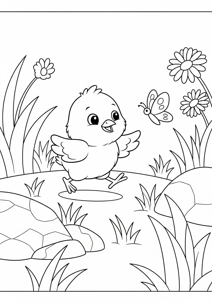 free coloring pages baby chick