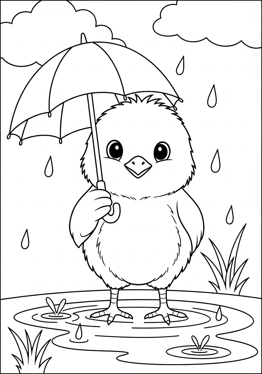 interactive baby chick coloring pages
