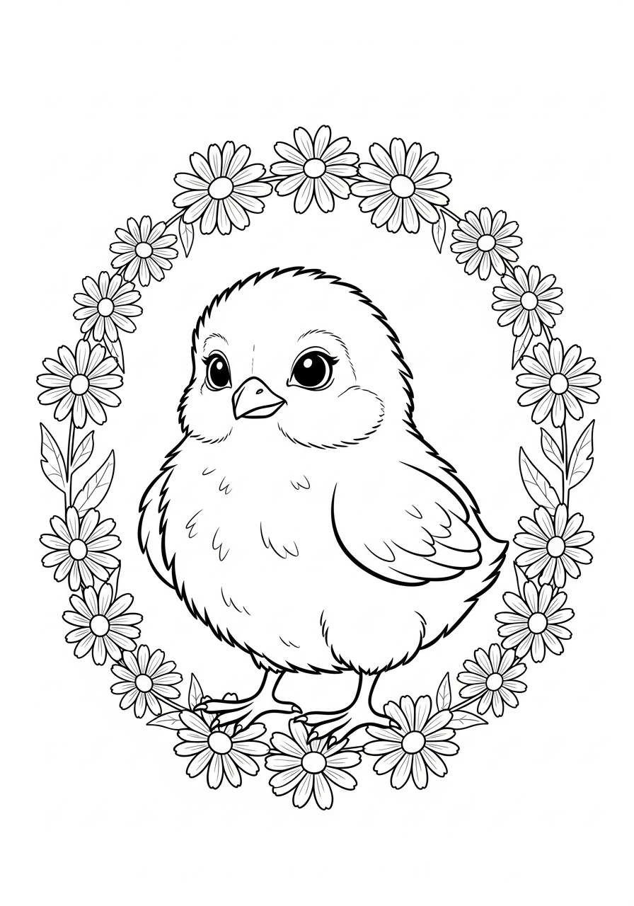 baby chick coloring pages pdf to print
