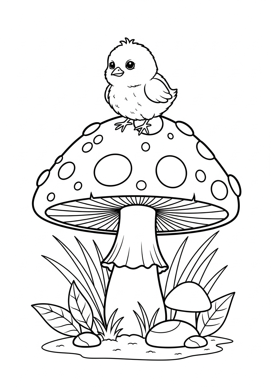 baby chick coloring page printable