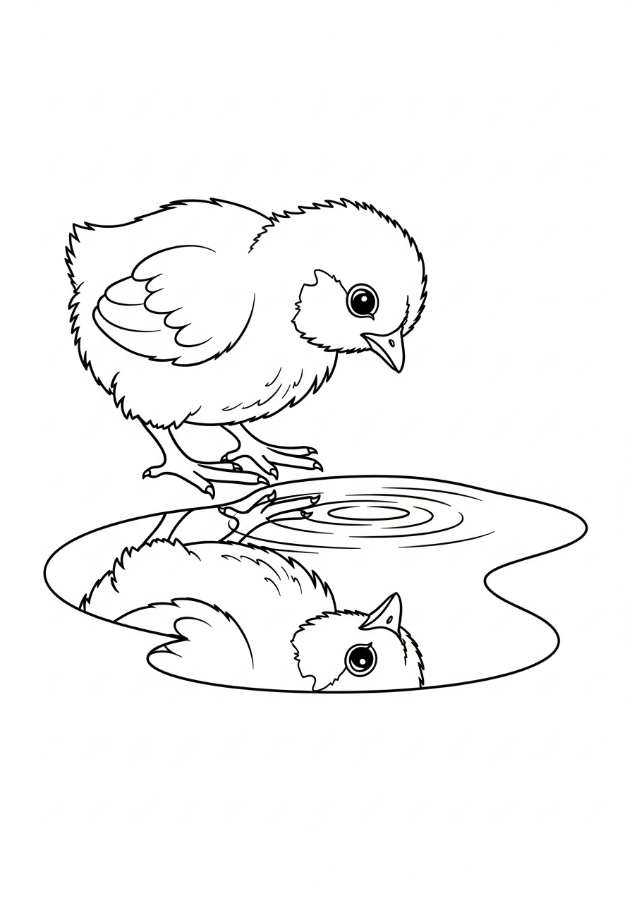 baby chick coloring page free