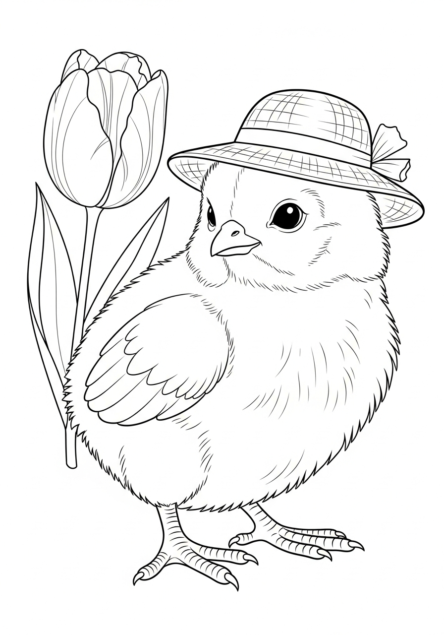 baby chick coloring pages pdf