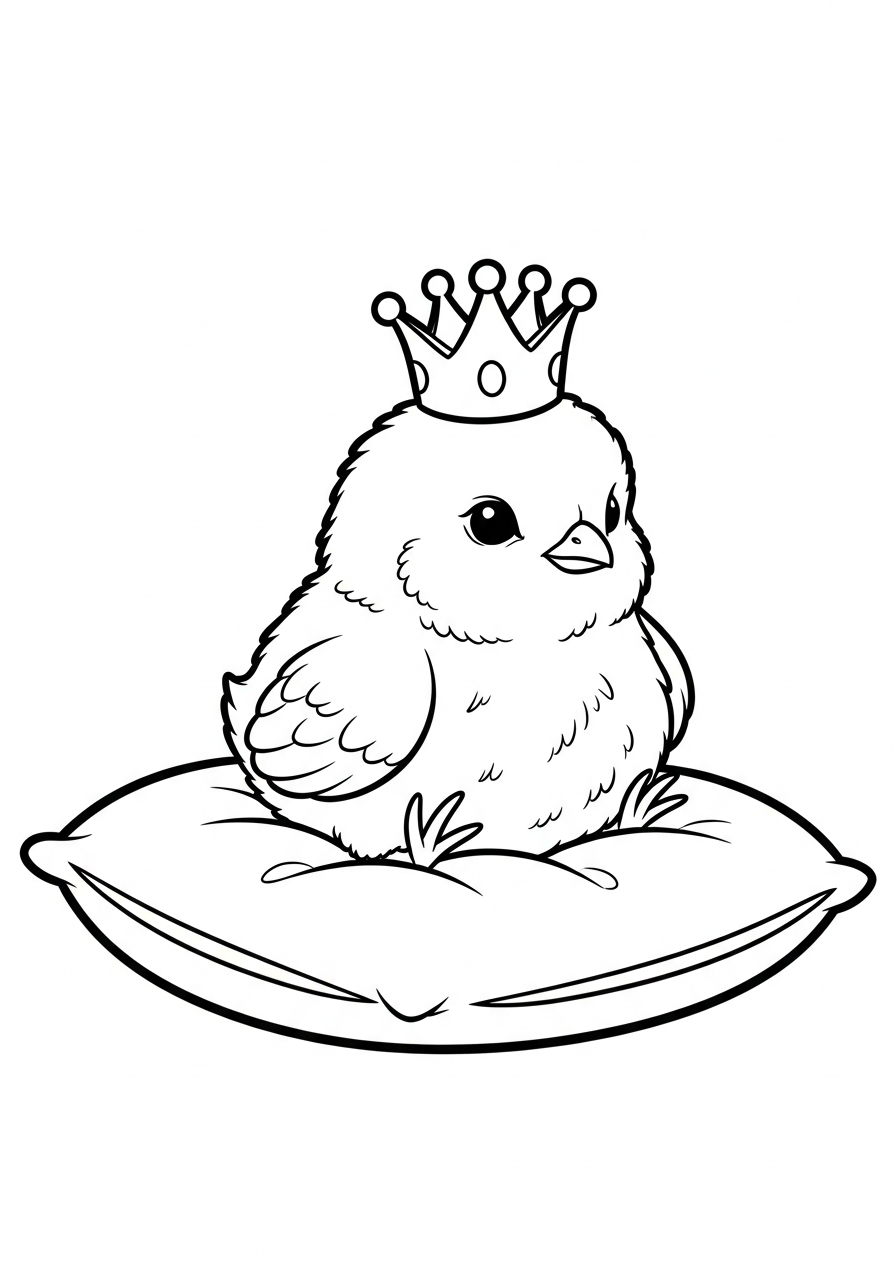 detailed baby chick coloring pages